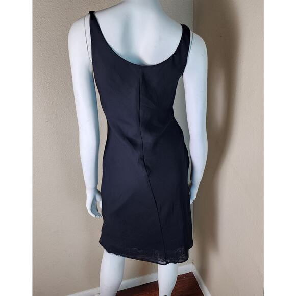 Jodi Kristopher 90s Y2K Vintage Knee Length Cowl Neck Sleeveless Peek A Boo Lace - Picture 6 of 12